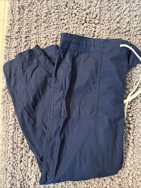 LOFT Navy Cropped Drawstring Pants